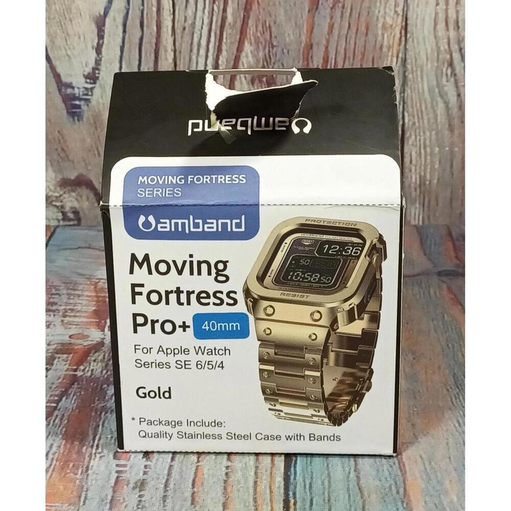 amband Moving Fortress Pro+ 40mm Stainless Steel Case with Bands for Apple Watch
